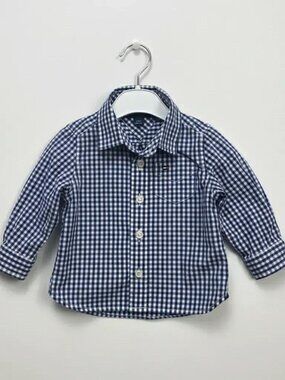 Tommy Hilfiger Gingham Check Button-Up Shirt size 3-6 Months